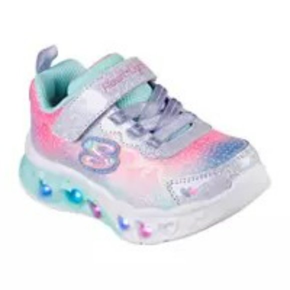 Light Up Slip-On Sneakers, Simply Love Flutter Hearts, Skechers, New, NIB - Picture 6 of 7